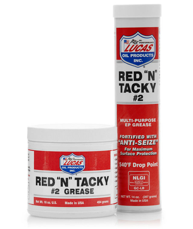 Lucas Oil Red N Tacky Multi Purpose Grease | Rust Inhibitors | Water Resistant | Agricultural, Automotive & Industrial Use