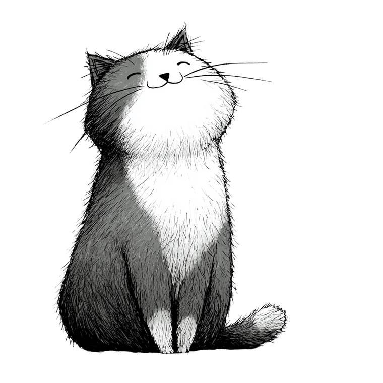 Cute Cat Sketch V2 Vinyl Car Decal Sticker – Waterproof & UV-Resistant 3.4133333333333336"