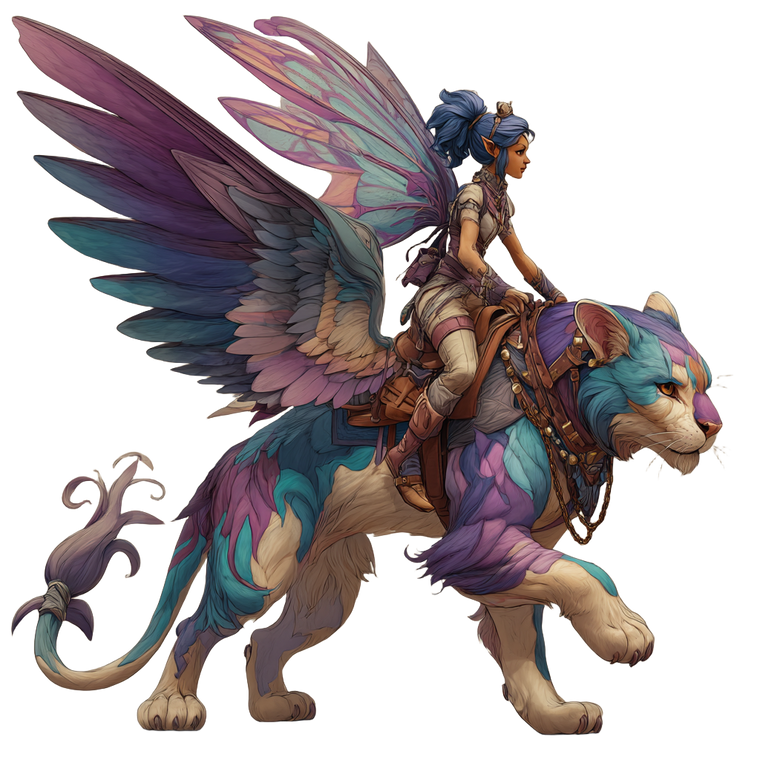 Fairy On Sphinx Vinyl Car Decal Sticker – Waterproof & UV-Resistant 6.826666666666667"