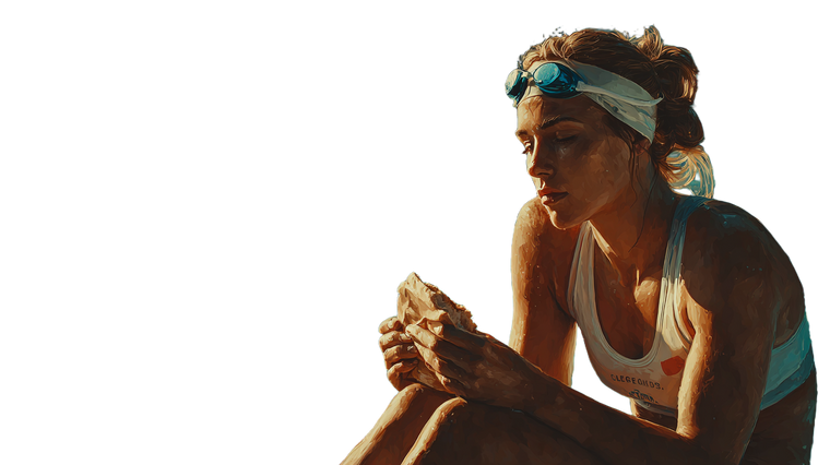 Poolside Swimmer Break Vinyl Car Decal Sticker – Waterproof & UV-Resistant 2.72"