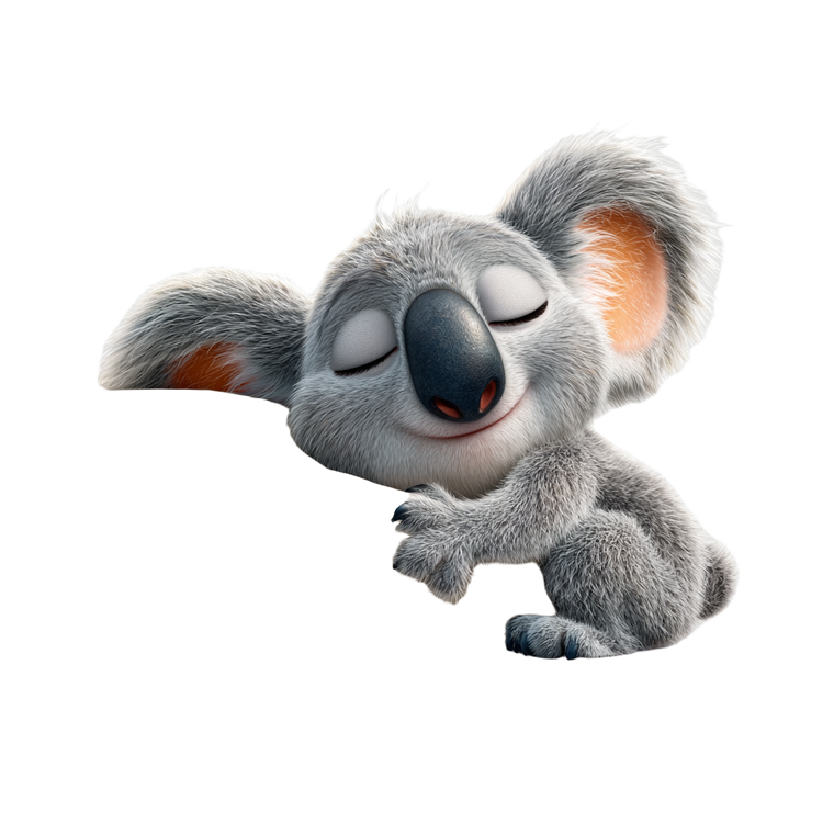 Happy Sleeping Koala Vinyl Car Decal Sticker – Waterproof & UV-Resistant 6.826666666666667"