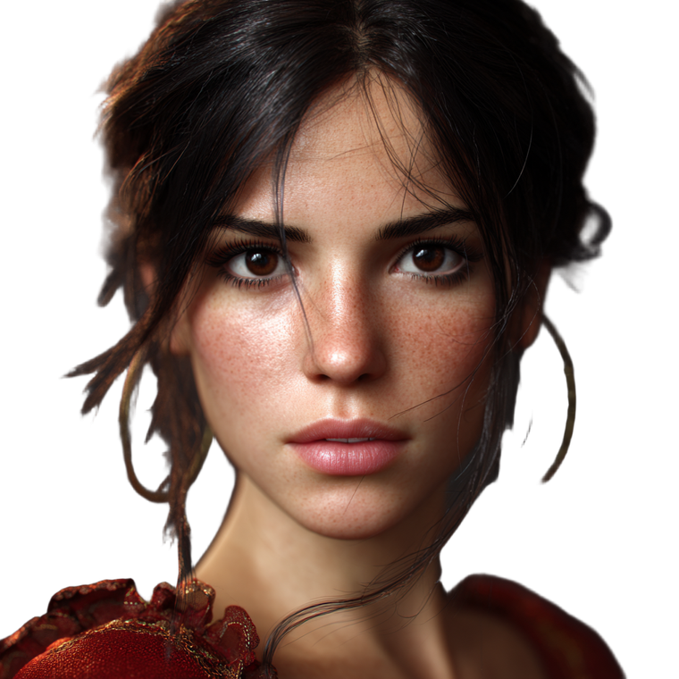 Spanish Female Face Vinyl Car Decal Sticker – Waterproof & UV-Resistant 6.826666666666667"