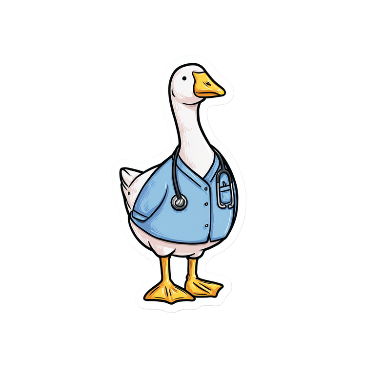 Nurse Goose Sticker Vinyl Car Decal Sticker – Waterproof & UV-Resistant 3.466666666666667"