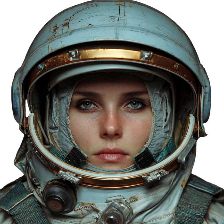 Female Cosmonaut Vinyl Car Decal Sticker – Waterproof & UV-Resistant 3.4133333333333336"