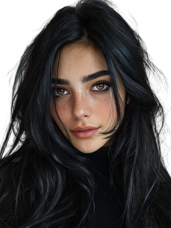 Beautiful Brunette Girl V2 Vinyl Car Decal Sticker – Waterproof & UV-Resistant 8.213333333333333"