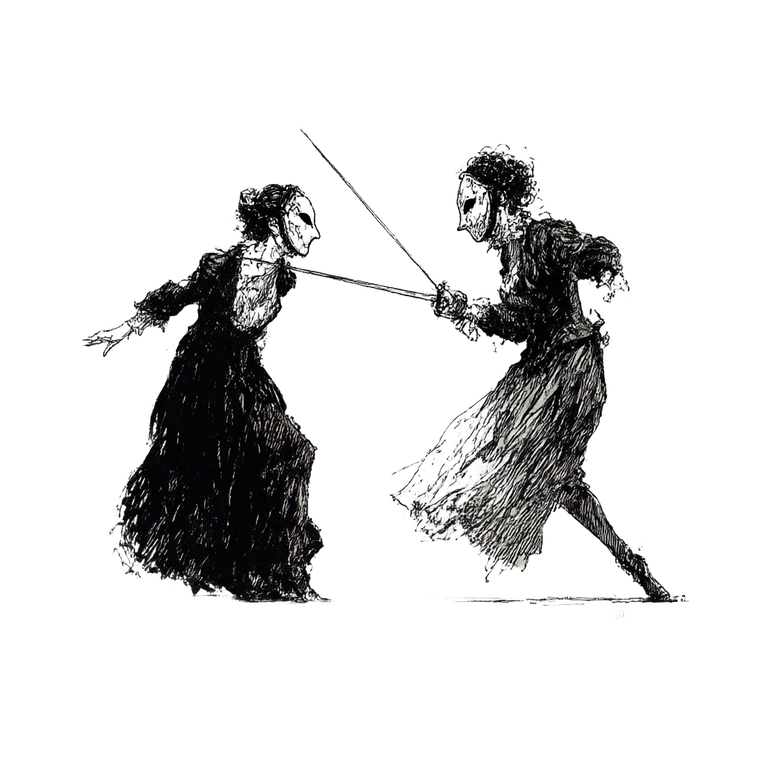 Masked Swordswoman V2 Vinyl Car Decal Sticker – Waterproof & UV-Resistant 6.826666666666667"
