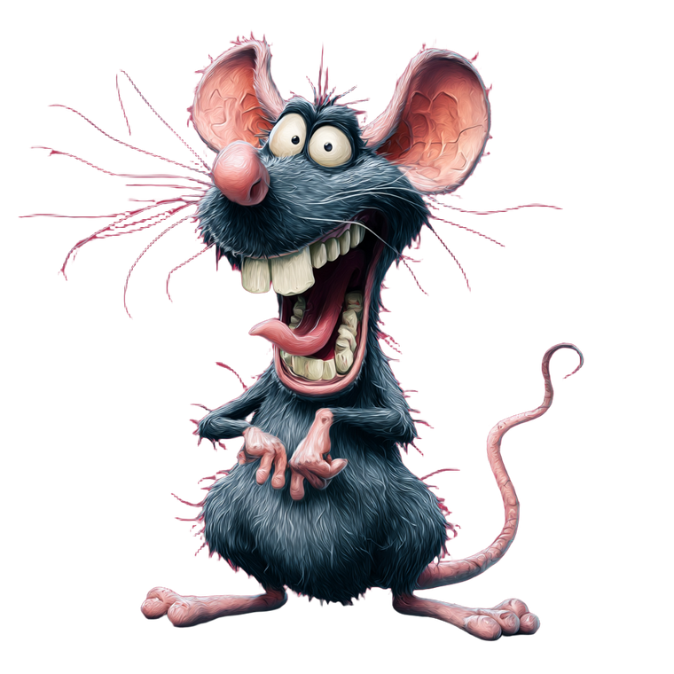 Cartoon Rat V2 Vinyl Car Decal Sticker – Waterproof & UV-Resistant 6.826666666666667"