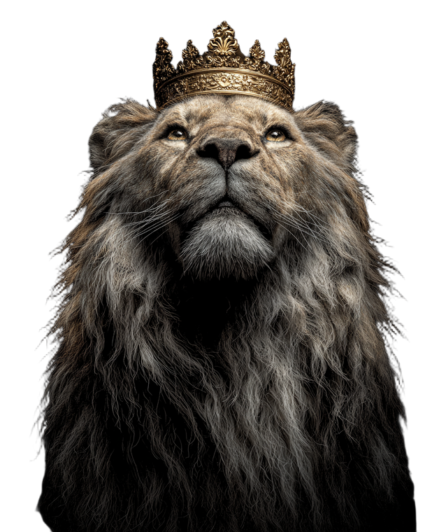 Majestic Crowned Lion V14 Vinyl Car Decal Sticker – Waterproof & UV-Resistant 8.0"