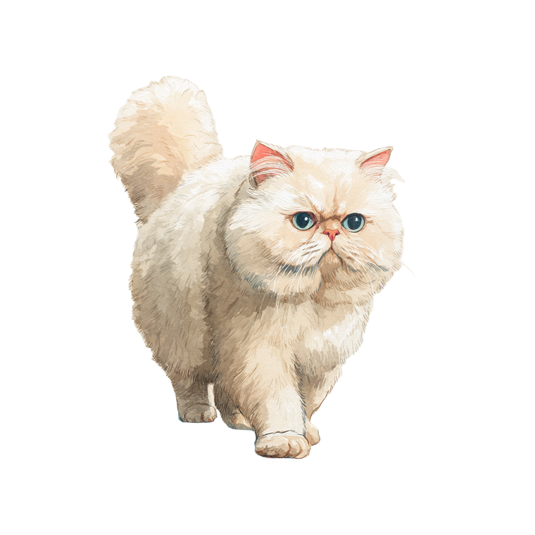 Cute Persian Cat V4 Vinyl Car Decal Sticker – Waterproof & UV-Resistant 6.826666666666667"
