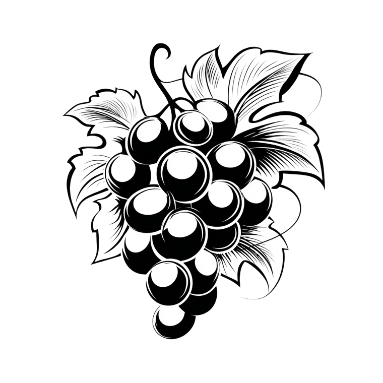 Grape Logo Vinyl Car Decal Sticker – Waterproof & UV-Resistant 3.4133333333333336"