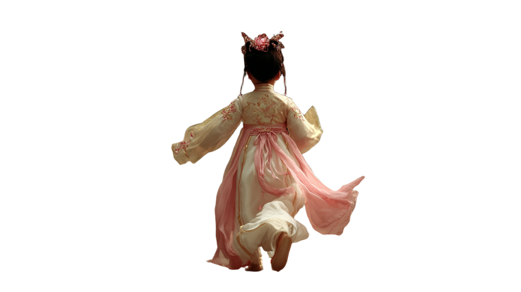 Chinese Princess Running Vinyl Car Decal Sticker – Waterproof & UV-Resistant 2.72"