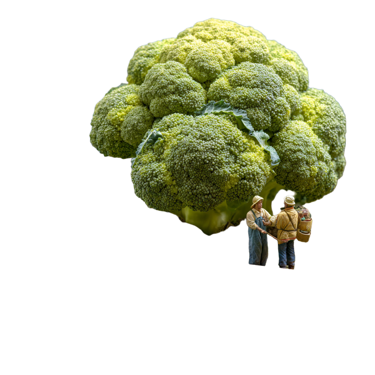 Giant Broccoli Care V2 Vinyl Car Decal Sticker – Waterproof & UV-Resistant 3.4133333333333336"