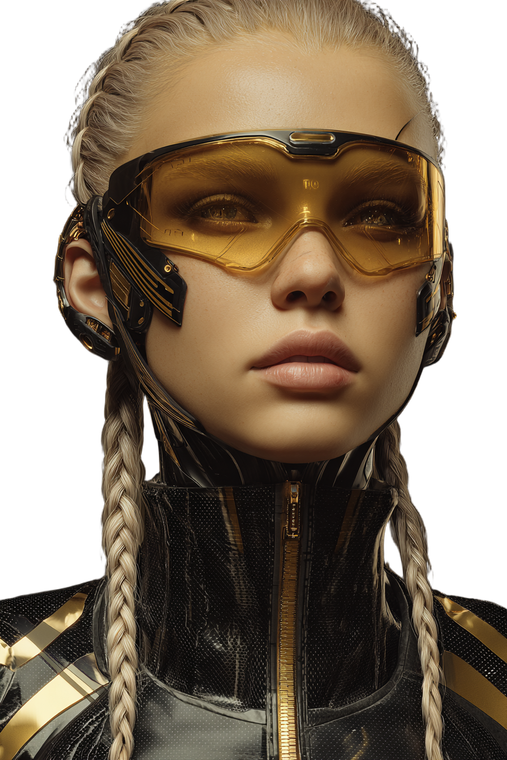 Futuristic Operative Portrait Vinyl Car Decal Sticker – Waterproof & UV-Resistant 4.4