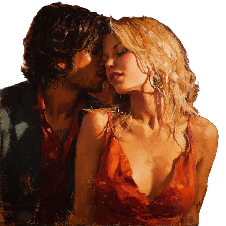 Forbidden Surreal Love Vinyl Car Decal Sticker – Waterproof & UV-Resistant 3.4133333333333336"