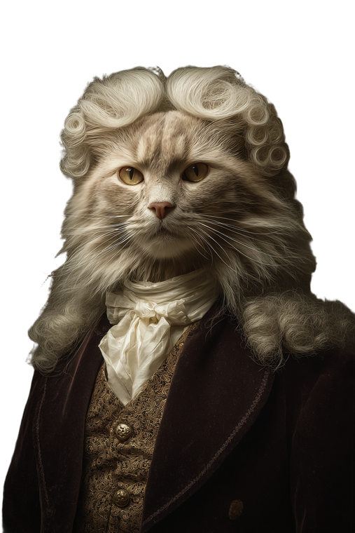 Regal Cat Aristocrat Vinyl Car Decal Sticker – Waterproof & UV-Resistant 4.4