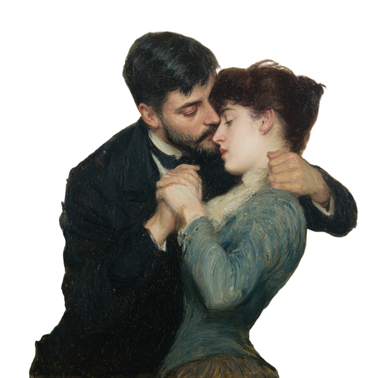 Dancing Couple V33 Vinyl Car Decal Sticker – Waterproof & UV-Resistant 3.4133333333333336"
