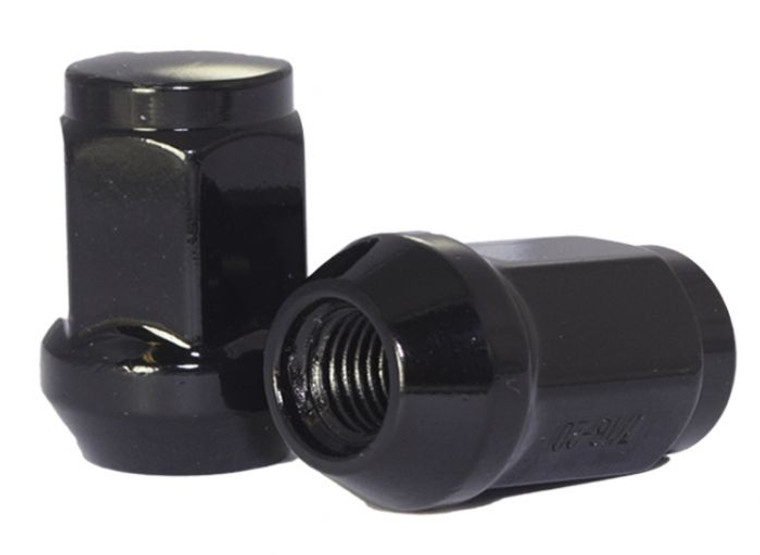 Black Acorn Lug Nuts | 12x1.25 | Box of 50 | Steel Construction