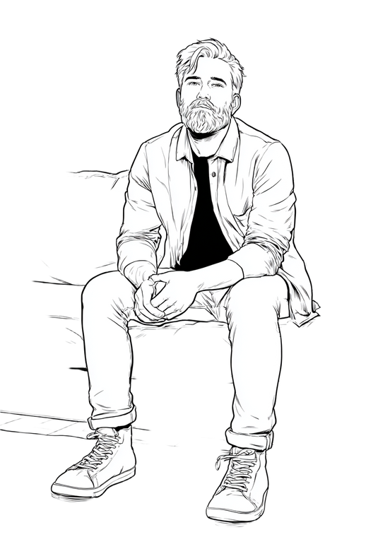 Man On Couch V3 Vinyl Car Decal Sticker – Waterproof & UV-Resistant 8.6