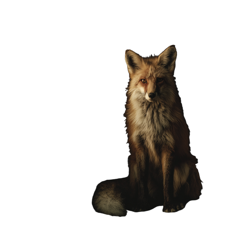 Moody Red Fox Vinyl Car Decal Sticker – Waterproof & UV-Resistant 3.4133333333333336"