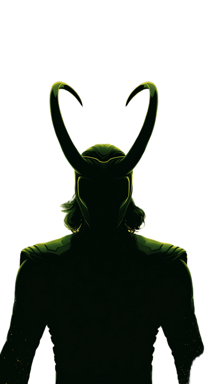 Loki Silhouette Glow Vinyl Car Decal Sticker – Waterproof & UV-Resistant 9.706666666666667"