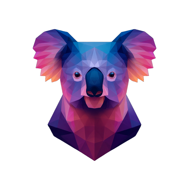 Koala Logo Design Vinyl Car Decal Sticker – Waterproof & UV-Resistant 3.4133333333333336"