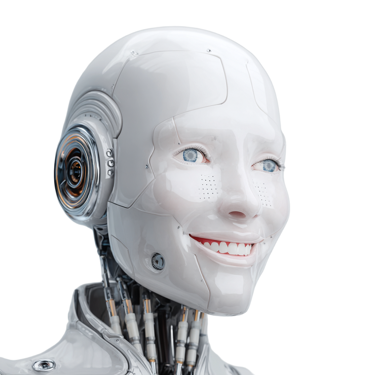 Androgynous Android Smile Vinyl Car Decal Sticker – Waterproof & UV-Resistant 3.4133333333333336"