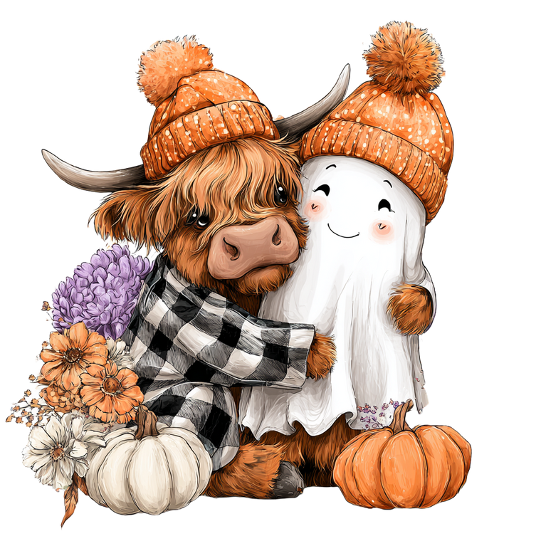 Whimsical Halloween Embrace Vinyl Car Decal Sticker – Waterproof & UV-Resistant 6.826666666666667"