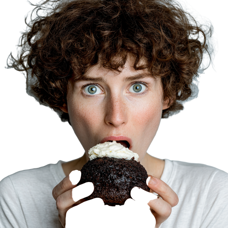 Bomb Cake Bite Vinyl Car Decal Sticker – Waterproof & UV-Resistant 3.4133333333333336"