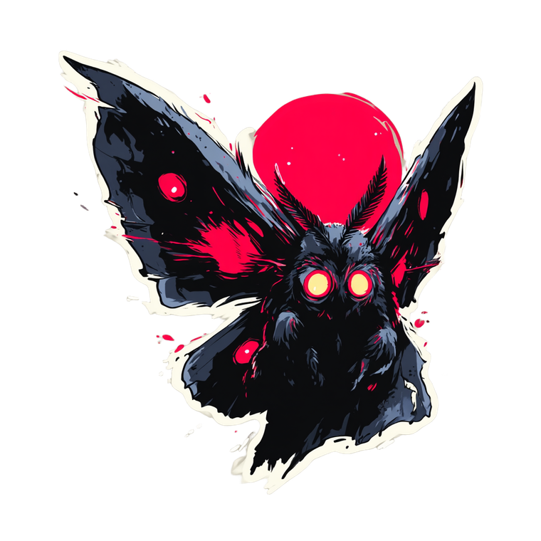 Mothman Sticker Vinyl Car Decal Sticker – Waterproof & UV-Resistant 6.826666666666667"