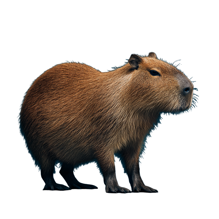 Sideways Capybara Vinyl Car Decal Sticker – Waterproof & UV-Resistant 3.4133333333333336"