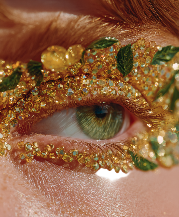 Glittering Lemon Eyeshadow Vinyl Car Decal Sticker – Waterproof & UV-Resistant 8.0"