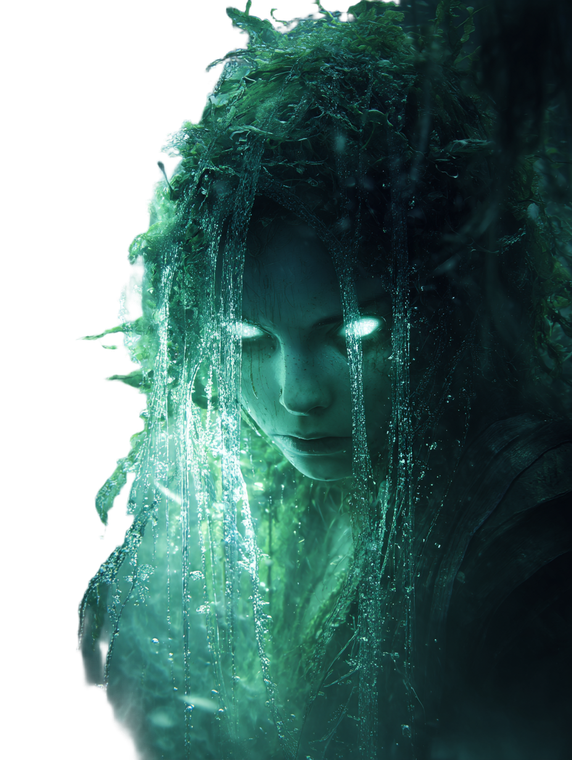 Ghostly Aquatic Horror Vinyl Car Decal Sticker – Waterproof & UV-Resistant 8.213333333333333"