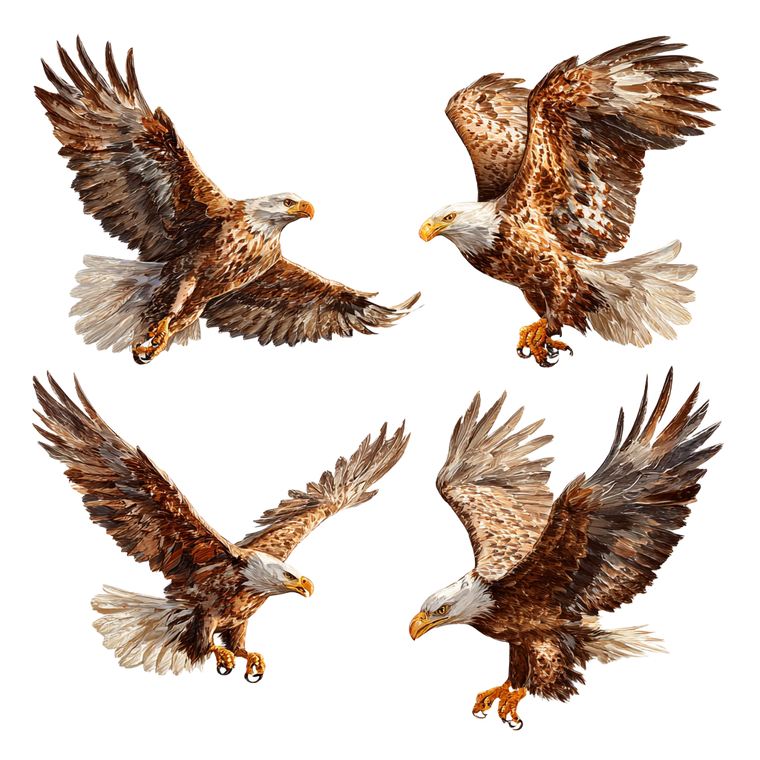 Eagles In Flight Vinyl Car Decal Sticker – Waterproof & UV-Resistant 3.4133333333333336"