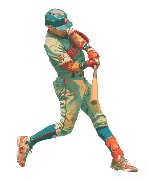 Dynamic Baseball Player V3 Vinyl Car Decal Sticker – Waterproof & UV-Resistant 8.0"