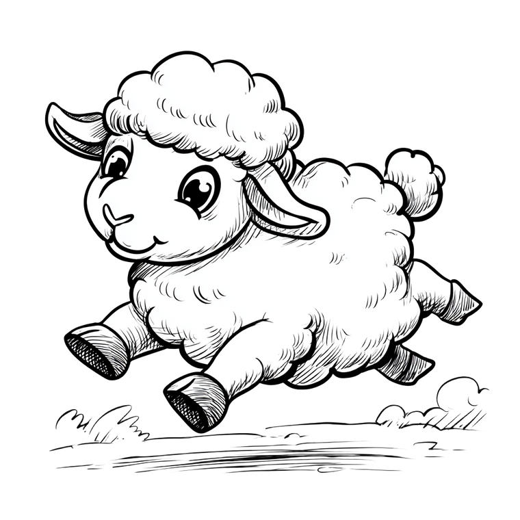Cute Jumping Sheep Vinyl Car Decal Sticker – Waterproof & UV-Resistant 3.4133333333333336"