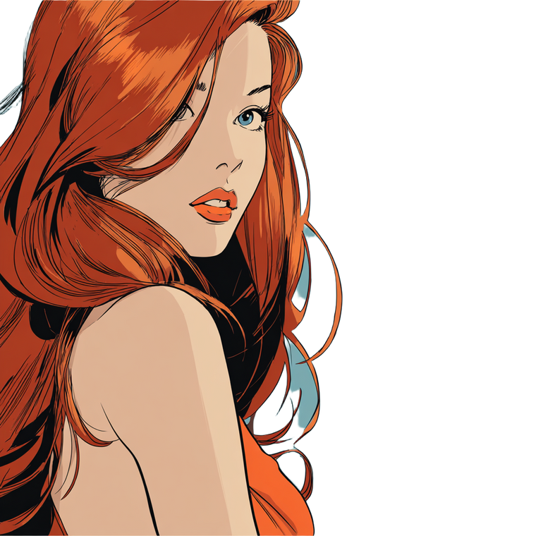 Auburn Hair Woman V2 Vinyl Car Decal Sticker – Waterproof & UV-Resistant 3.4133333333333336"