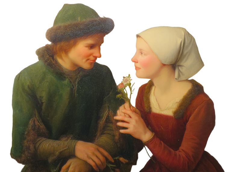 Medieval Courtship Moment Vinyl Car Decal Sticker – Waterproof & UV-Resistant 6.1866666666666665"