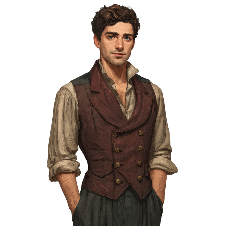 Victorian Nobleman Adventurer Vinyl Car Decal Sticker – Waterproof & UV-Resistant 3.4133333333333336"