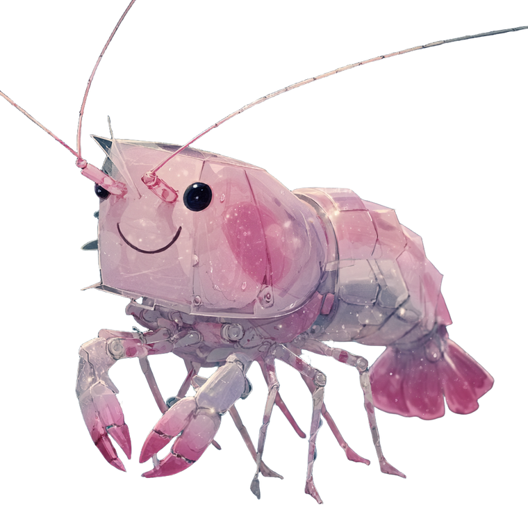 Robo Shrimp Vinyl Car Decal Sticker – Waterproof & UV-Resistant 6.826666666666667"
