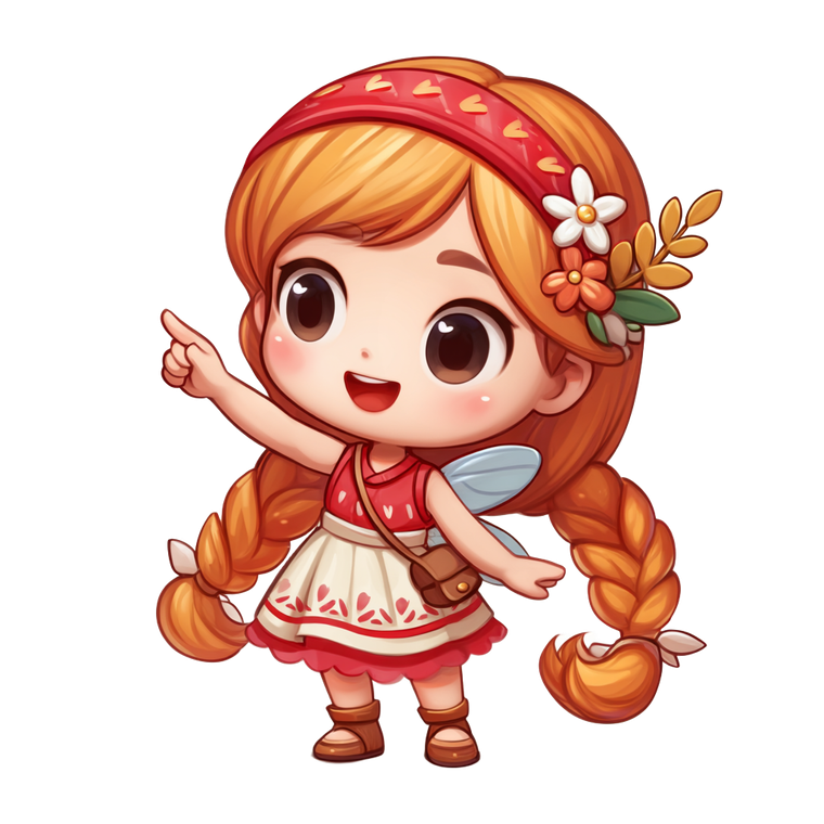 Cheerful Thumbelina Vinyl Car Decal Sticker – Waterproof & UV-Resistant 3.4133333333333336"