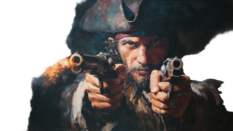 Fierce Pirate Aiming Vinyl Car Decal Sticker – Waterproof & UV-Resistant 5.4