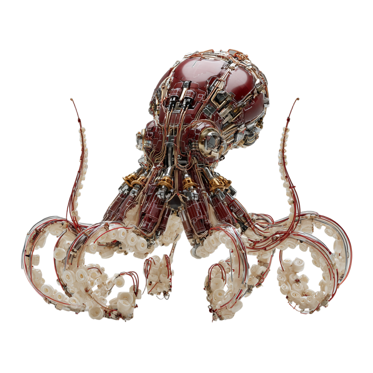 Tech Octopus Vinyl Car Decal Sticker – Waterproof & UV-Resistant 3.4133333333333336"