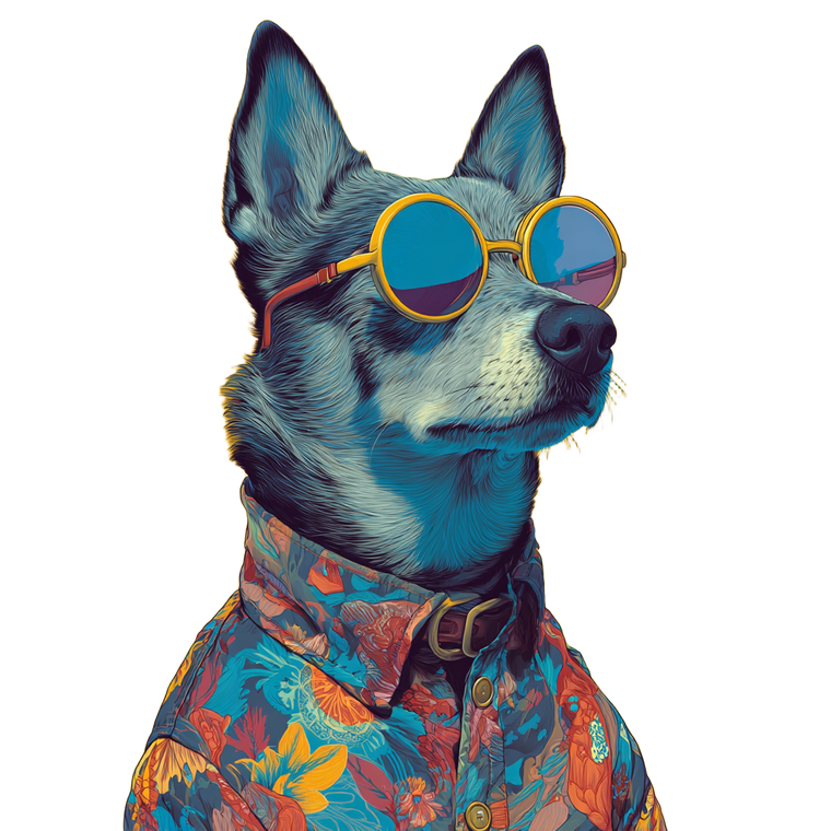 Cool Dog V3 Vinyl Car Decal Sticker – Waterproof & UV-Resistant 3.4133333333333336"