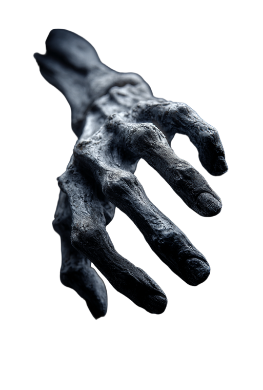 Skeletal Hand Reaching V2 Vinyl Car Decal Sticker – Waterproof & UV-Resistant 4.426666666666667"