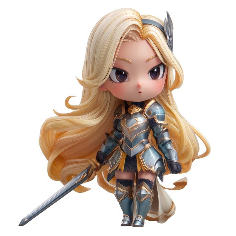 Chibi Knight Vinyl Car Decal Sticker – Waterproof & UV-Resistant 3.4133333333333336"