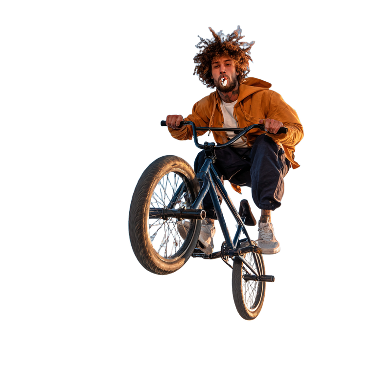 Bmx Rider With Pouch Vinyl Car Decal Sticker – Waterproof & UV-Resistant 3.4133333333333336"