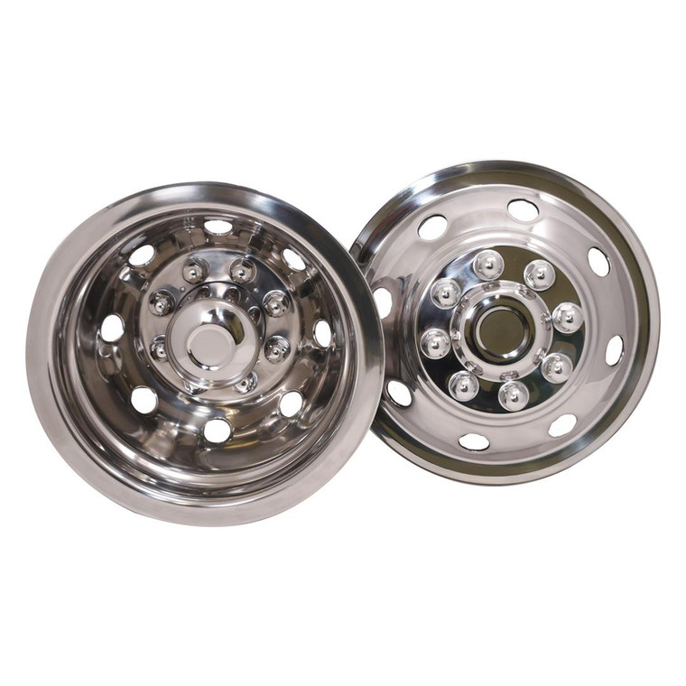 Enhance Your Ford E-350 Super Duty With Polished Stainless Steel Wheel Simulators | Set Of 4