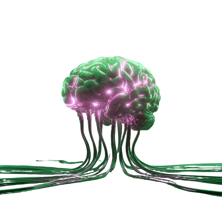 Futuristic Brain V2 Vinyl Car Decal Sticker – Waterproof & UV-Resistant 3.4133333333333336"