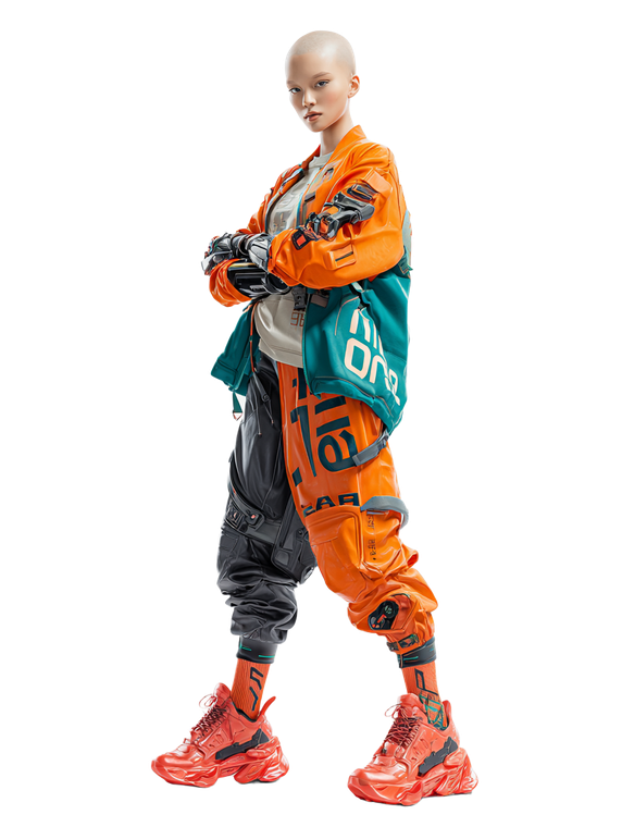 Futuristic Techwear Model V6 Vinyl Car Decal Sticker – Waterproof & UV-Resistant 8.213333333333333"