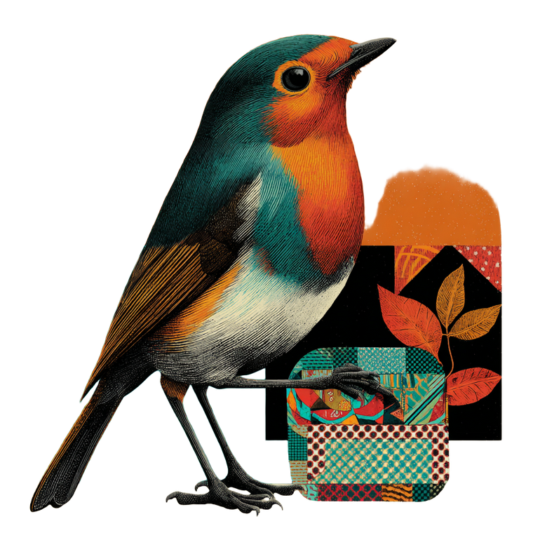 Robin With Potholder Vinyl Car Decal Sticker – Waterproof & UV-Resistant 3.4133333333333336"